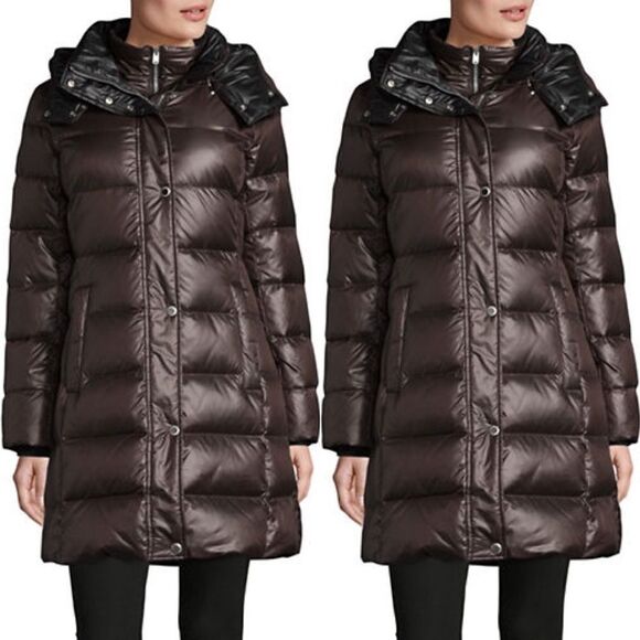Marc New York Quilted Hood Parka-GREY-Small - Picture 1 of 1